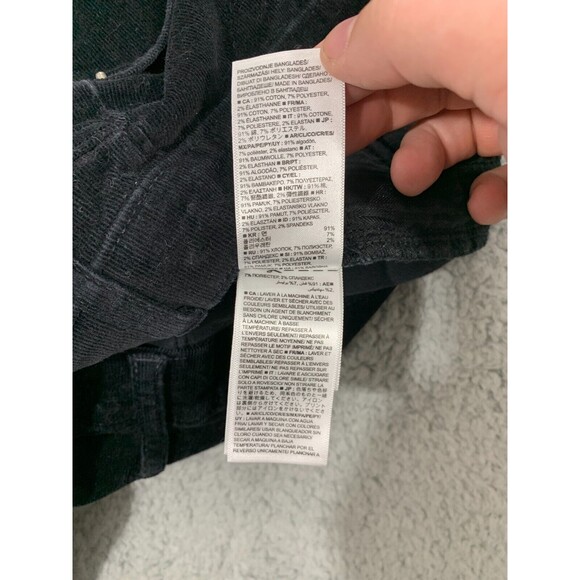 GAP 1969 28R True Skinny Black Denim Velour Jean Pants Stretch Skinny 2017 - Picture 6 of 14